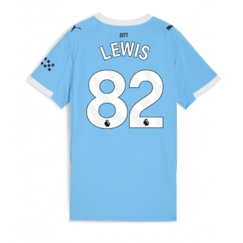 Billige Fotballdrakt Manchester City Rico Lewis #82 Replika Hjemmedrakt Dame 2025-26 Kortermet
